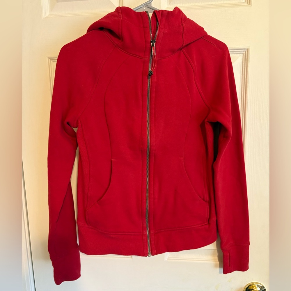 Lululemon Scuba Red Zip-Up Hoodie
